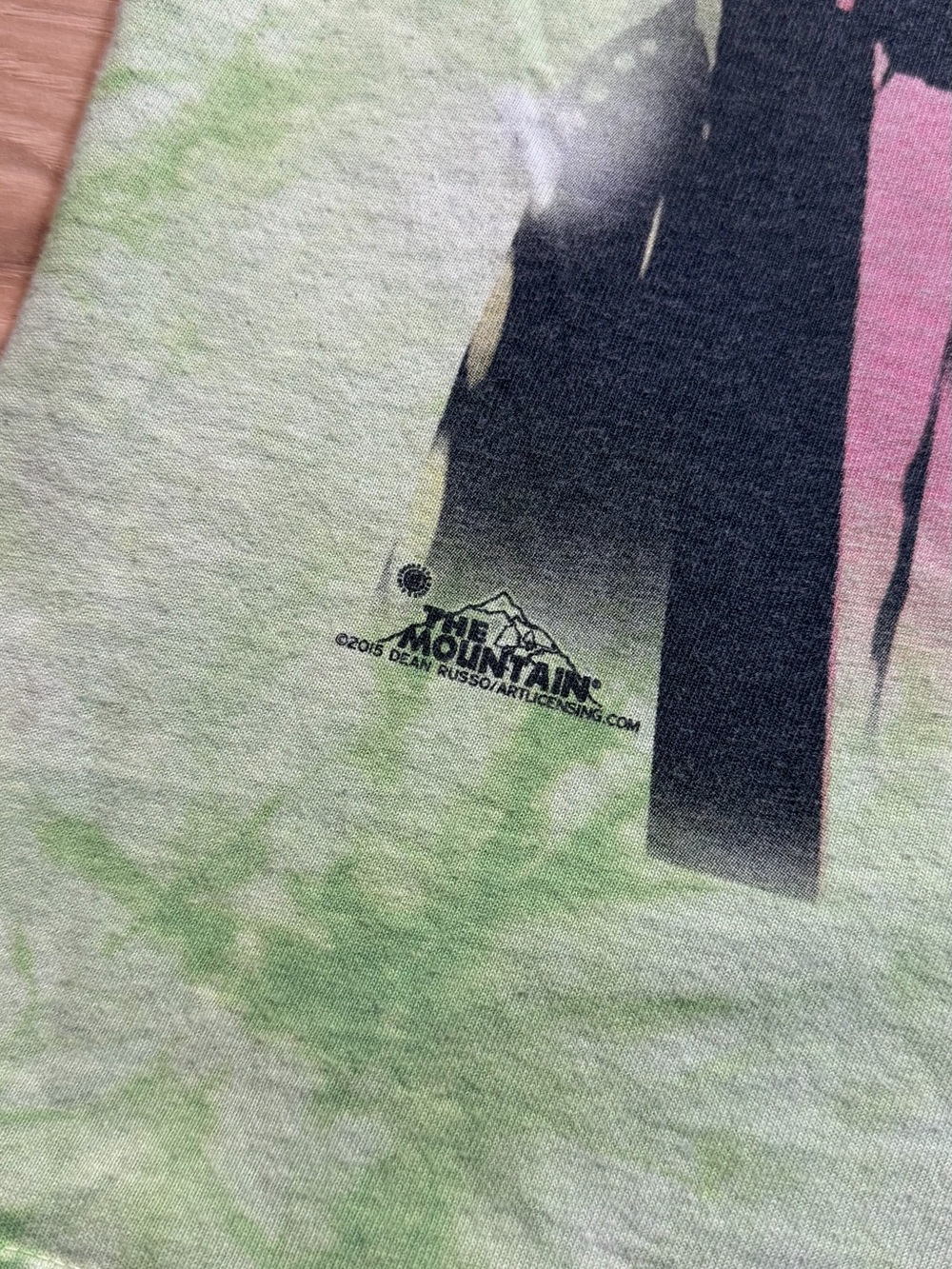 The Mountain Green Tie-Dye Dog Graphic Tee - Picture 3 of 7